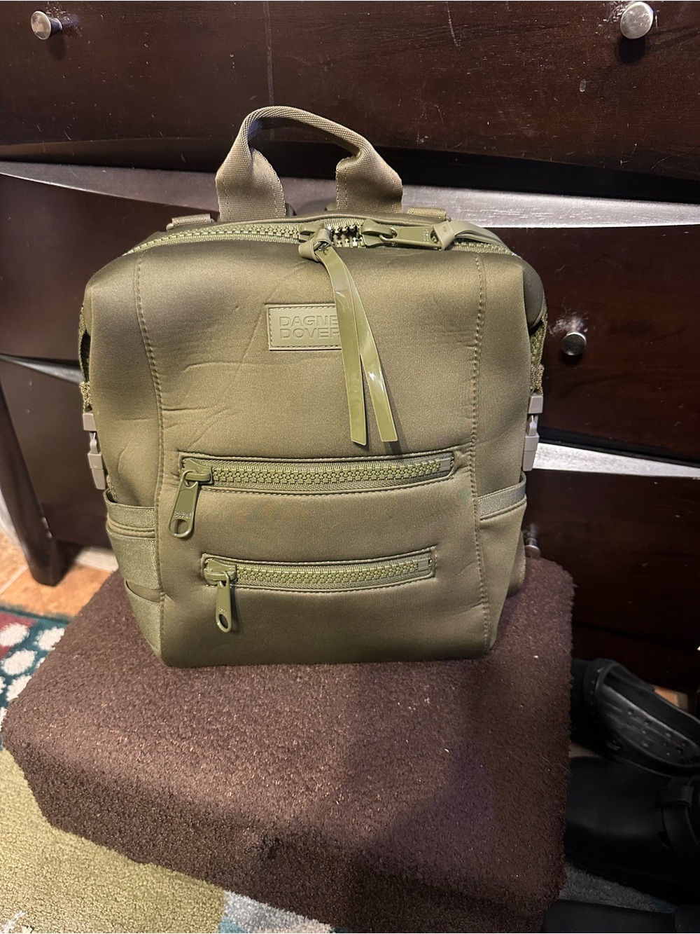 Dagne Dover Olive Green Indi small Backpack